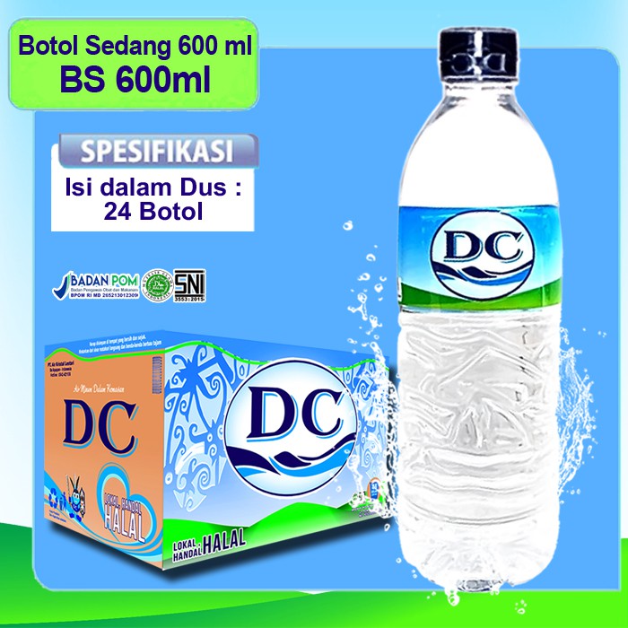 

DC Air Minum Air Mineral Kemasan Botol 600ml isi 24 Botol/Dus