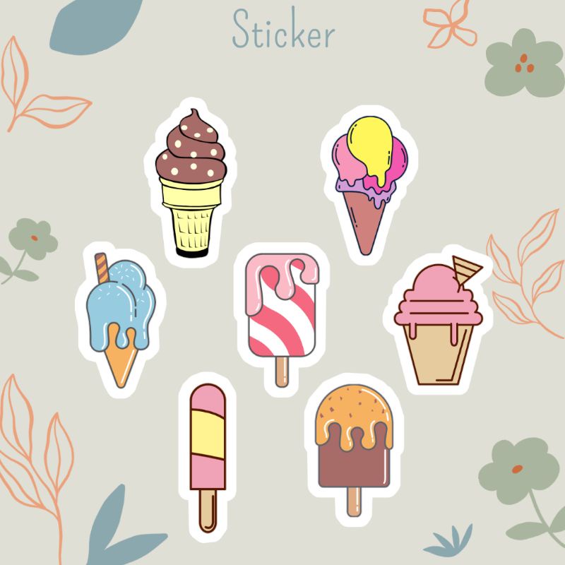 Memopads &amp; Sticker Ice Cream | Cetak sticker dan memopads murah