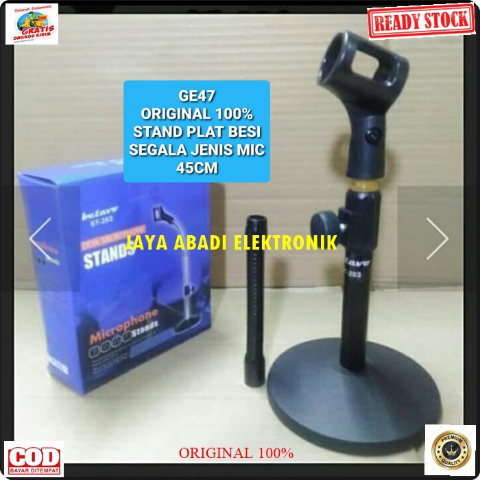 G47 Stand mic meja full besi kaki bulat holder mik table microphone karaoke bundar tempat gantungan mikrophone studio sound pro profesional audio pegangan penopang G47  BISA SEGALA JENIS MICROPHONE JAMINAN ANTI JATUH FULL BESI  Dimeja pidato Dime