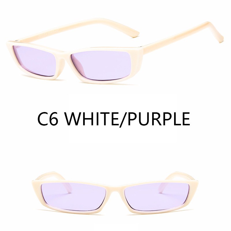 (YUZHU) Bayar Di Tempat Kacamata Hitam Wanita Model Vintage Kotak Ukuran Kecil KACA MATA Ulzzang Retro Gaya Sunglasses