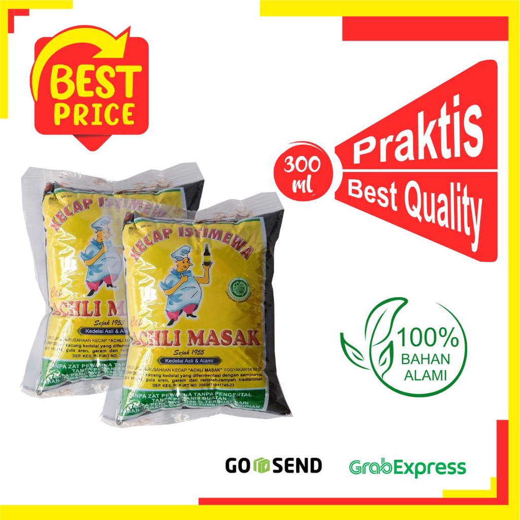 

KECAP MANIS ACHLI MASAK 300ML 100% HALAL TANPA BAHAN PENGAWET MAUPUN PENGENTAL