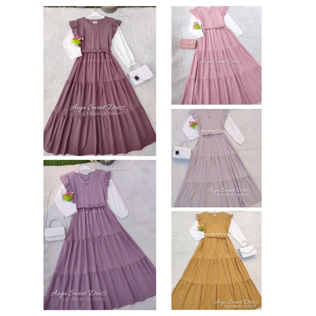Baju Remaja Wanita Terbaru Dress Aiyu Sweet Dress/DressCantik Korean Style