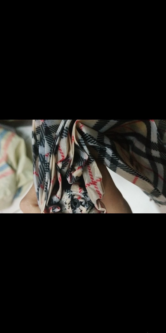 Payung Lipat Tiga  Motif Kotak Mewah Dan Kuat Mewah