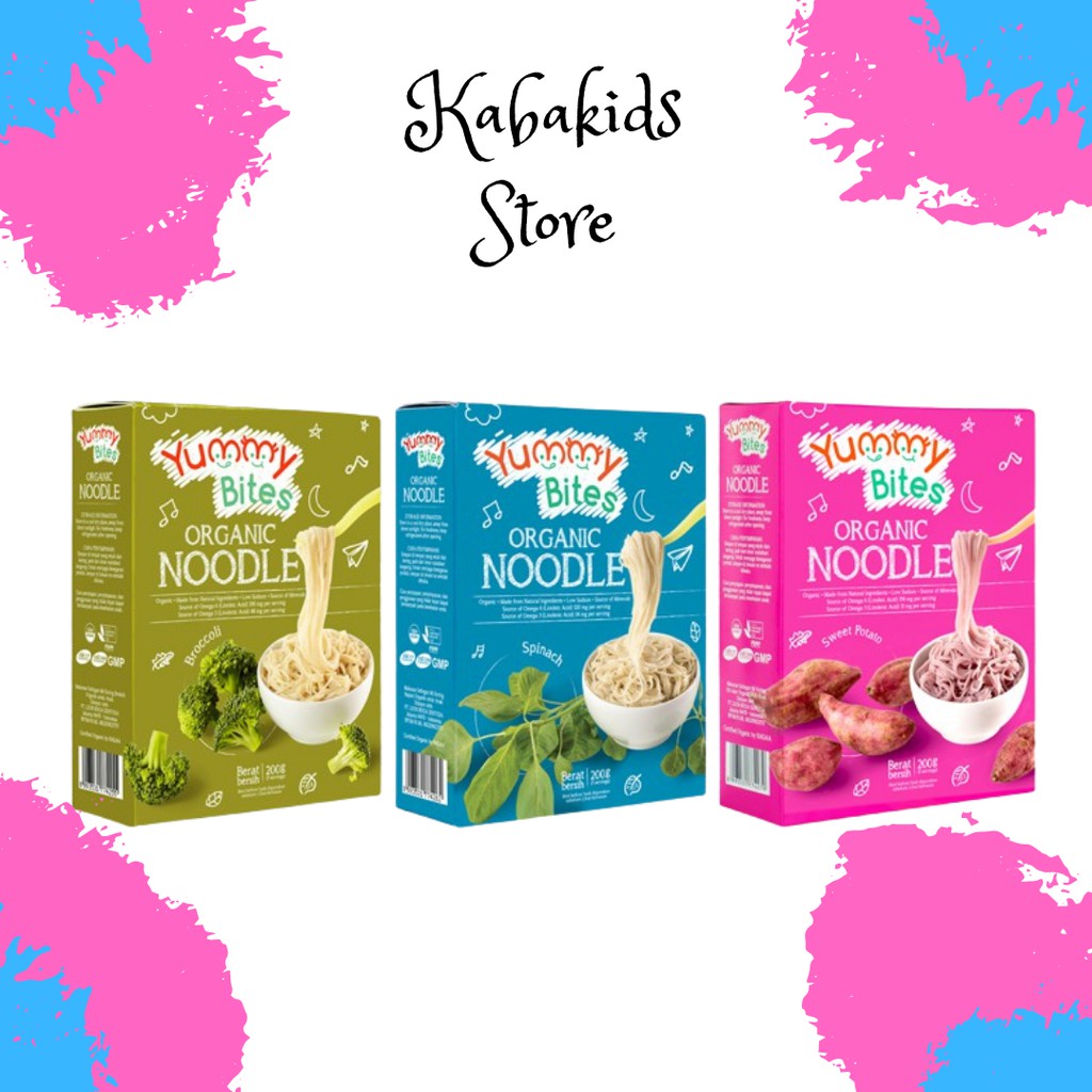 Yummy Bites Organic Baby Noodle 200gr Yummy Bites Noddle Mie Anak Sehat