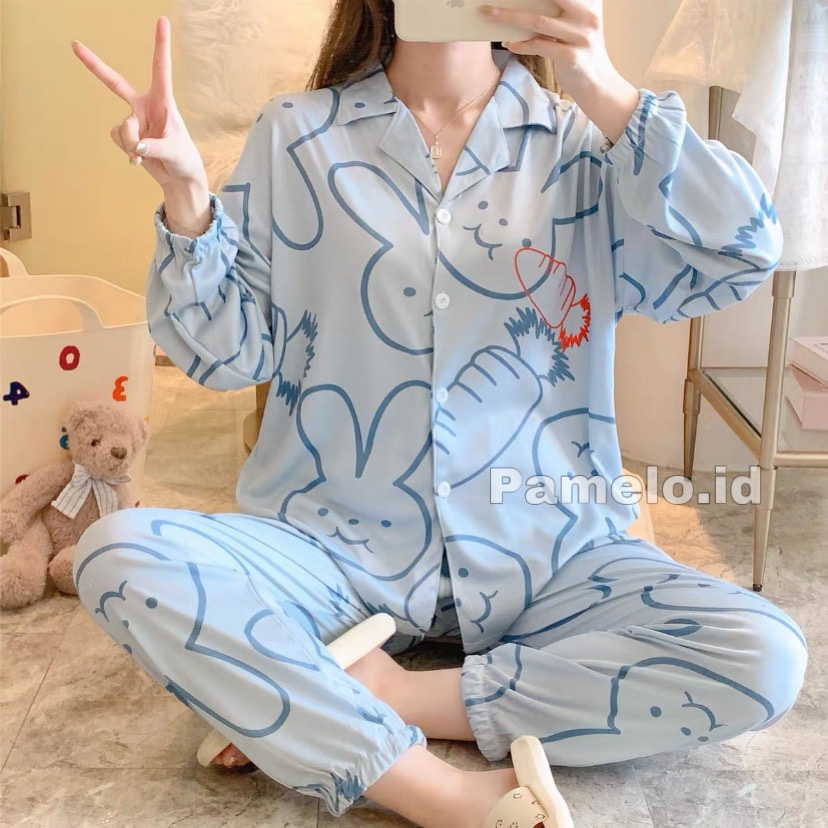 Pamelo.id PPJ Piyama Jumbo  / Set Joger import / Baju Tidur Joger / Baju Tidur Import Jogger / Baju Tidur murah / Stelan Baju Tidur murah / Stelan PP joger