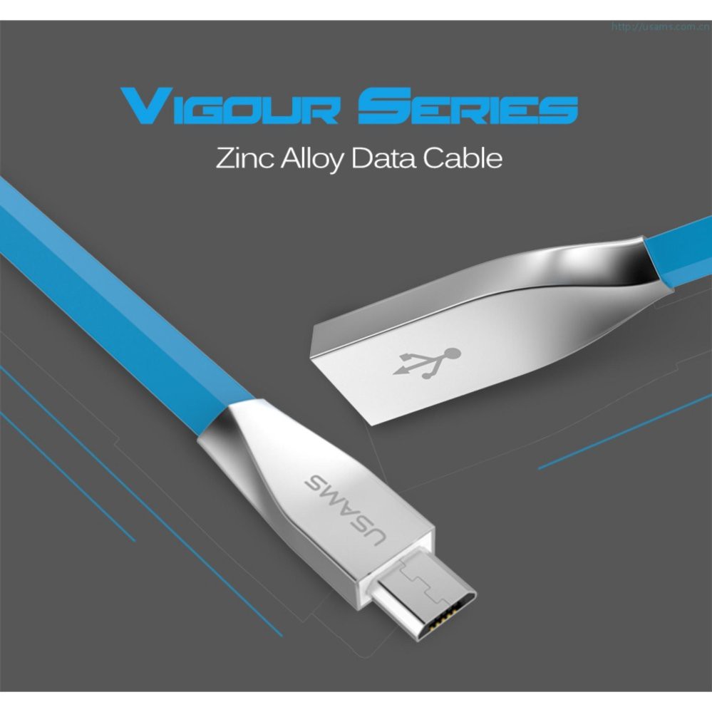 USAMS U-strength Zinc Alloy Data Micro USB Cable - Blue