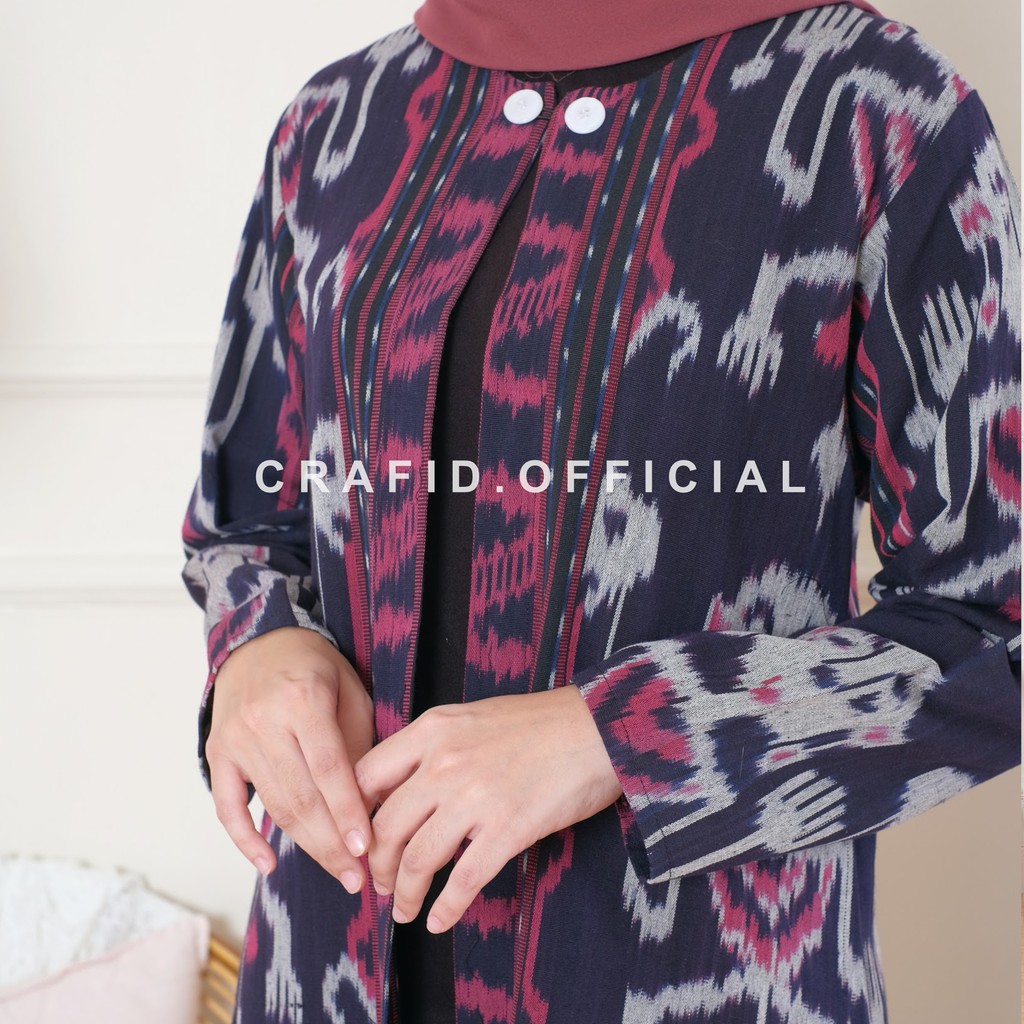 CRAFID HARA 02  Long Cardigan Full Tenun