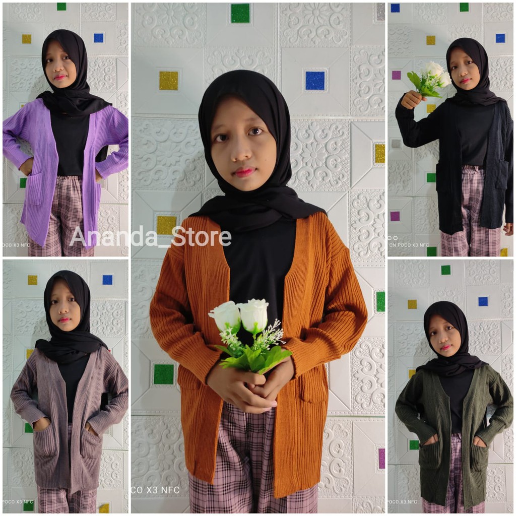 CARDIGAN RAJUT ANAK PEREMPUAN / BELLE RAJUT ANAK / CARDIGAN ANAK USIA 7-11 TAHUN / KARDIGAN ANAK