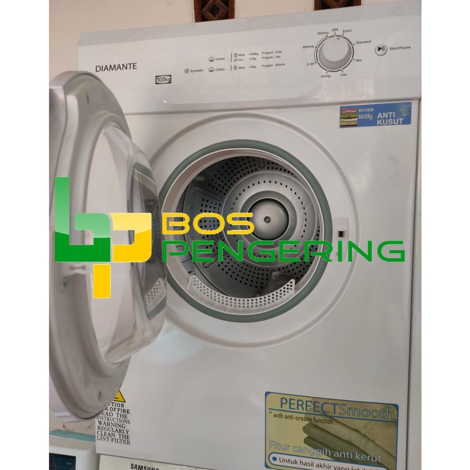 Mesin Pengering Laundry Dryer Diamante Analog Konversi Gas Diamante 10.5 kg Murah Terpercaya