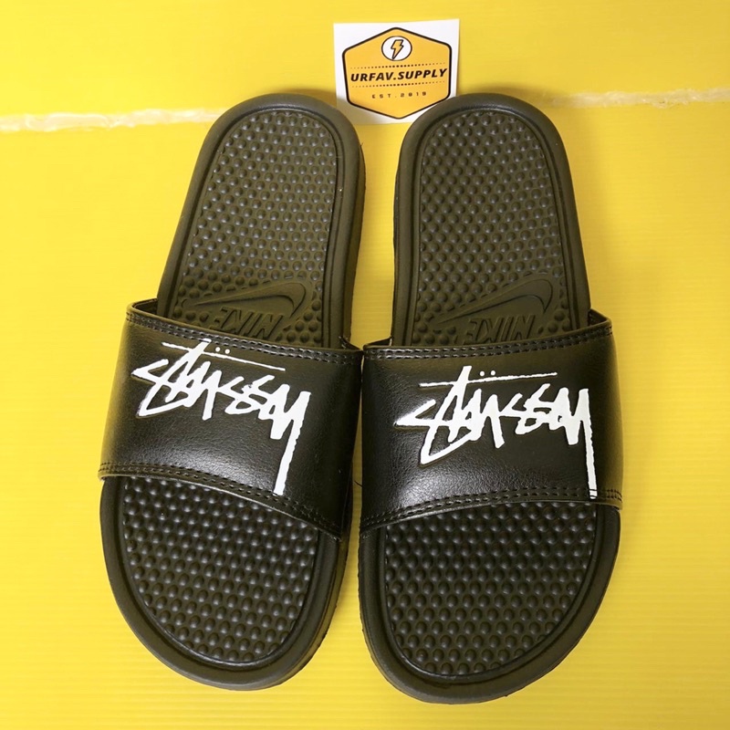 Sandal Benasi X Stussy Slide On ORIGINAL BNWB (Replace Box) Made In indonesia