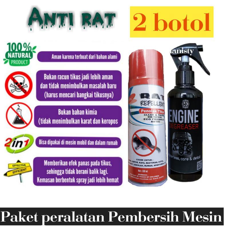 Engine cleaner/pembersih mesin/Pengusir Tikus Cairan Anti Tikus Parfum Tikus Rat Repellent 250ml