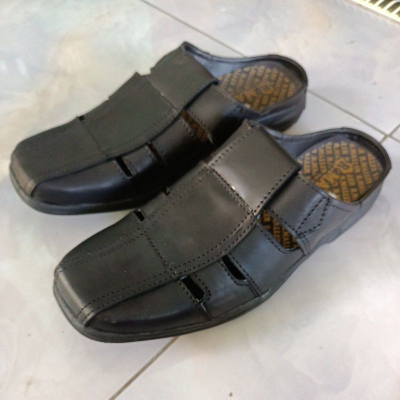 Sandal slide kulit asli. Nyaman dipakai,selop kulit asli