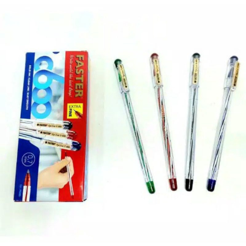 

PULPEN FASTER C600 (0,7mm) - HITAM & BIRU (harga per pcs)