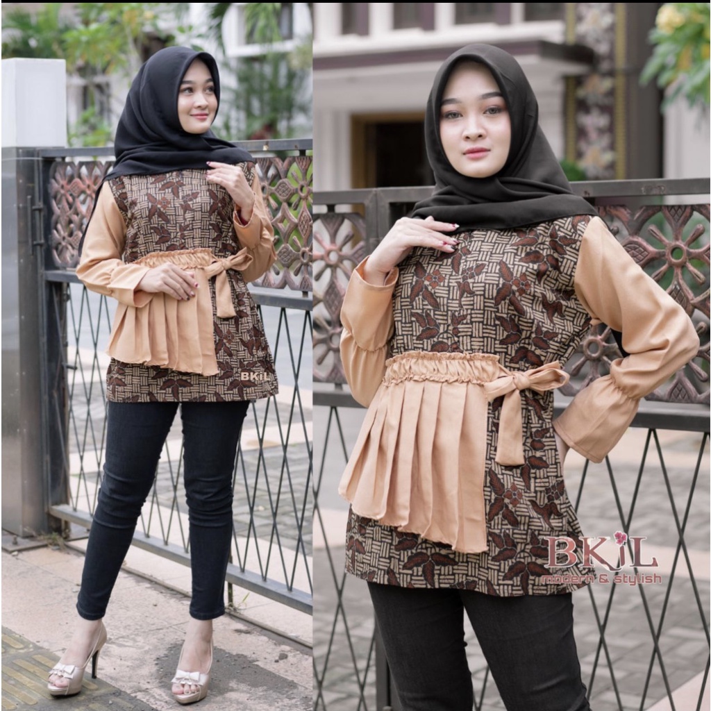 JAYANTI BLOUSE BATIK PEKALONGAN SOLO JOGJA TALI PINGGANG ATASAN WANITA