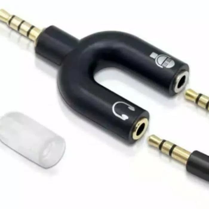 SPLITTER MIC SPLITTER AUDIO SHAPE 3.5mm HEADPHONE MIC