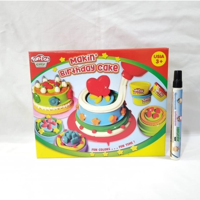 Mainan Anak Fun Doh Making Birthday Cake - Mainan Anak FunDoh / PlayDoh / Play Doh