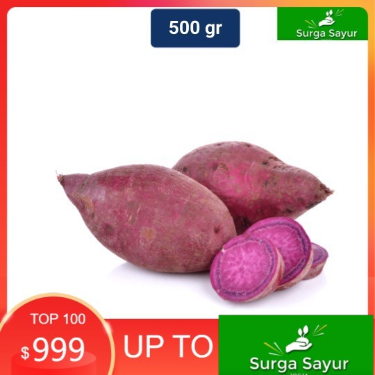 

SURGA SAYUR Ubi Ungu 250gr, , UTK SEJABODETABEK BISA KIRIM INSTANT DGN GOSEND/GRAB