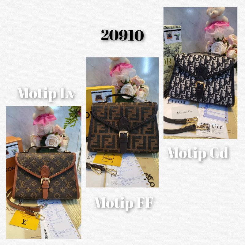 Bestseller!! Tas Wanita Slempang Kanvas Premium Set BoxKode: 20910