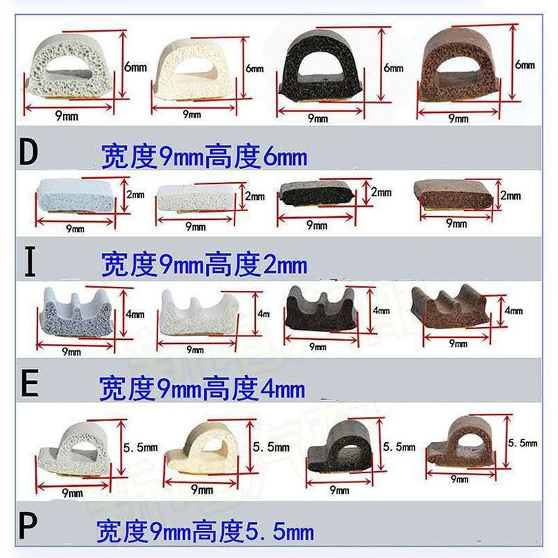 Lis Penghalang Debu Serangga Bawah Pintu Door Bottom Soundproof Sealing Strips Tipe D 2x2.5m