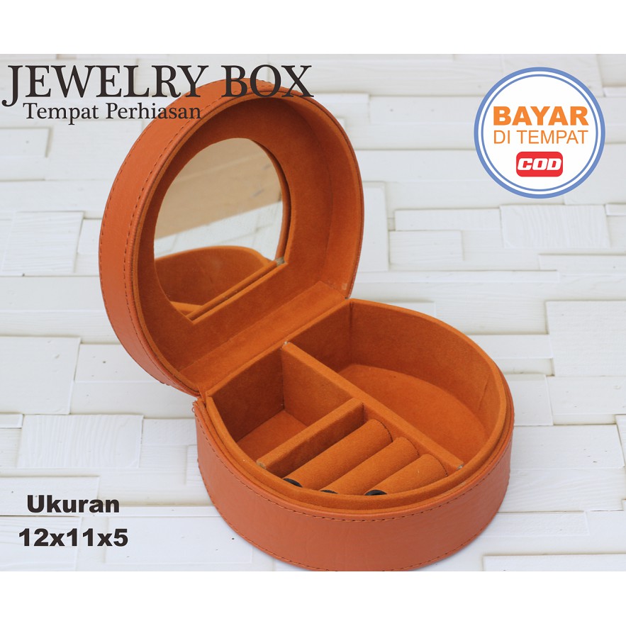 Jewelry Box, Kotak Tempat Perhiasan, Mini Simple Jewelry Box - Mocca