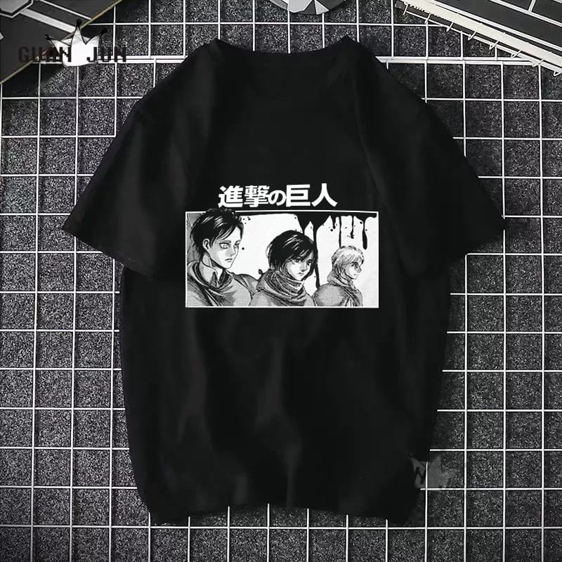 T shirt Baju kaos Levi Ackerman Rivaille Anime Shingeki No Kyojin Attack On Titan Kaos Anime Attack On Titan Levi Ackerman Mikasa Eren Big Size Kaos Anime Eren Yeiger Attack On Titan Aot Baju Anime Aot Anak Laki laki umur 10 Kaos Anime Aot Murah Anak