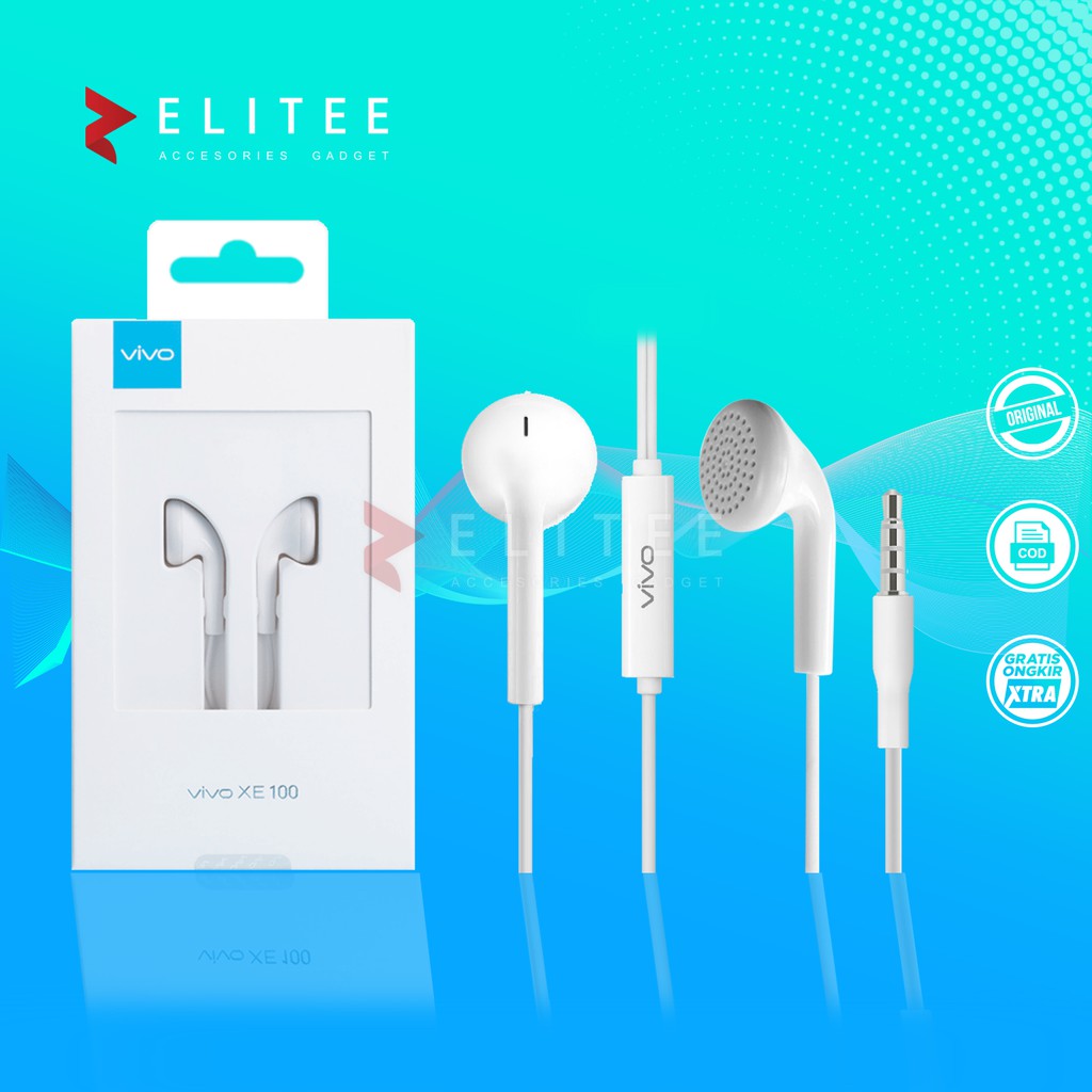 Headset VIVO Original Hifi Handsfree Earphone Vivo With Mic XE100