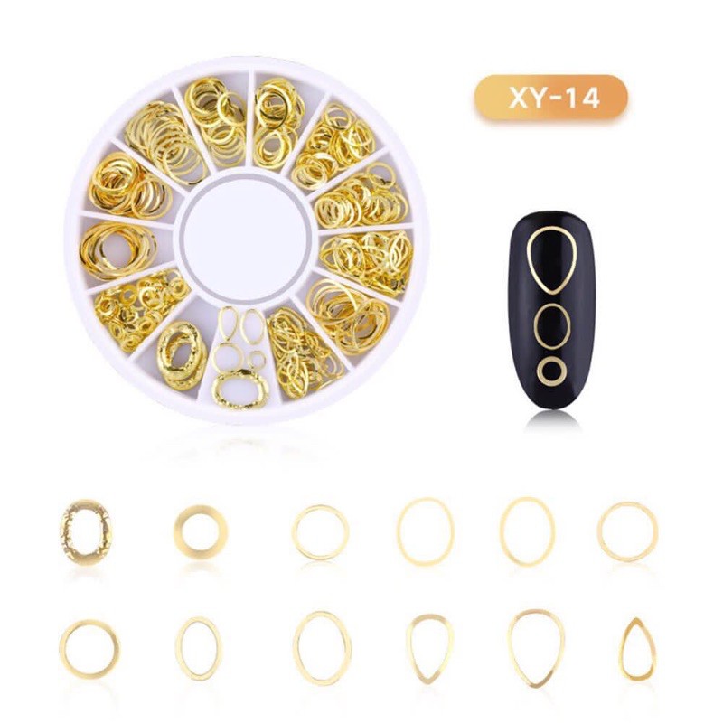 Rhinestones Nail Art Manik Manik rhinestone nail art wheel pernak pernik nail WHEEL GOLD TERLENGKAP