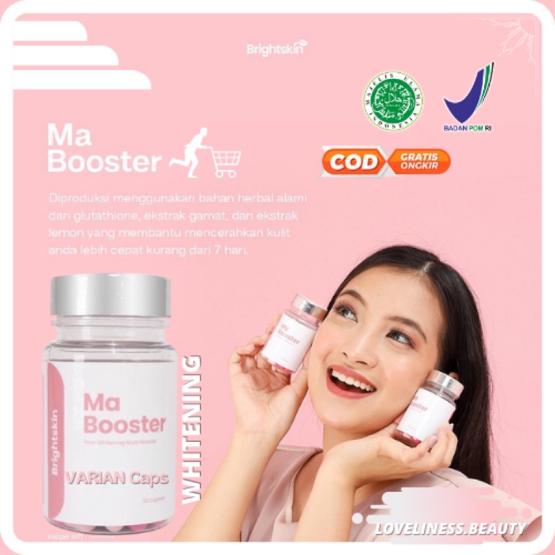 Ma Booster 7x Extra Whitening Kapsul Pemutih Badan Suplemen Pemutih