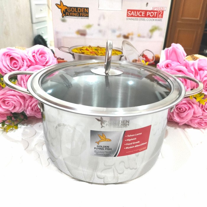 Sauce Pot/Panci Stainless 21 cm Golden Flying STP0321