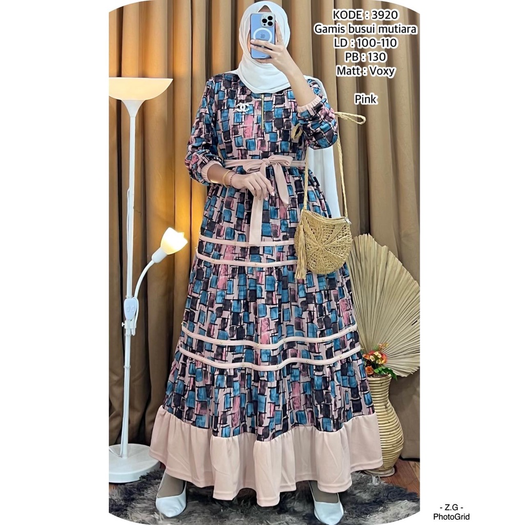 gamis Busui Mutiara kotak Ld 120