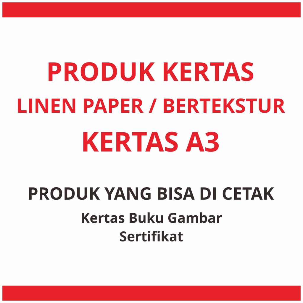 

Cetak Kertas Linen Ukuran A3+