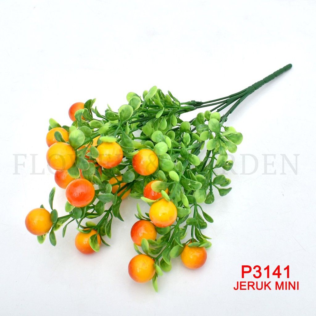 F&G BUAH BUAHAN BUNGA TANGKAI PLASTIK BUNGA ARTIFISIAL BUNGA HIASAN P3141-7