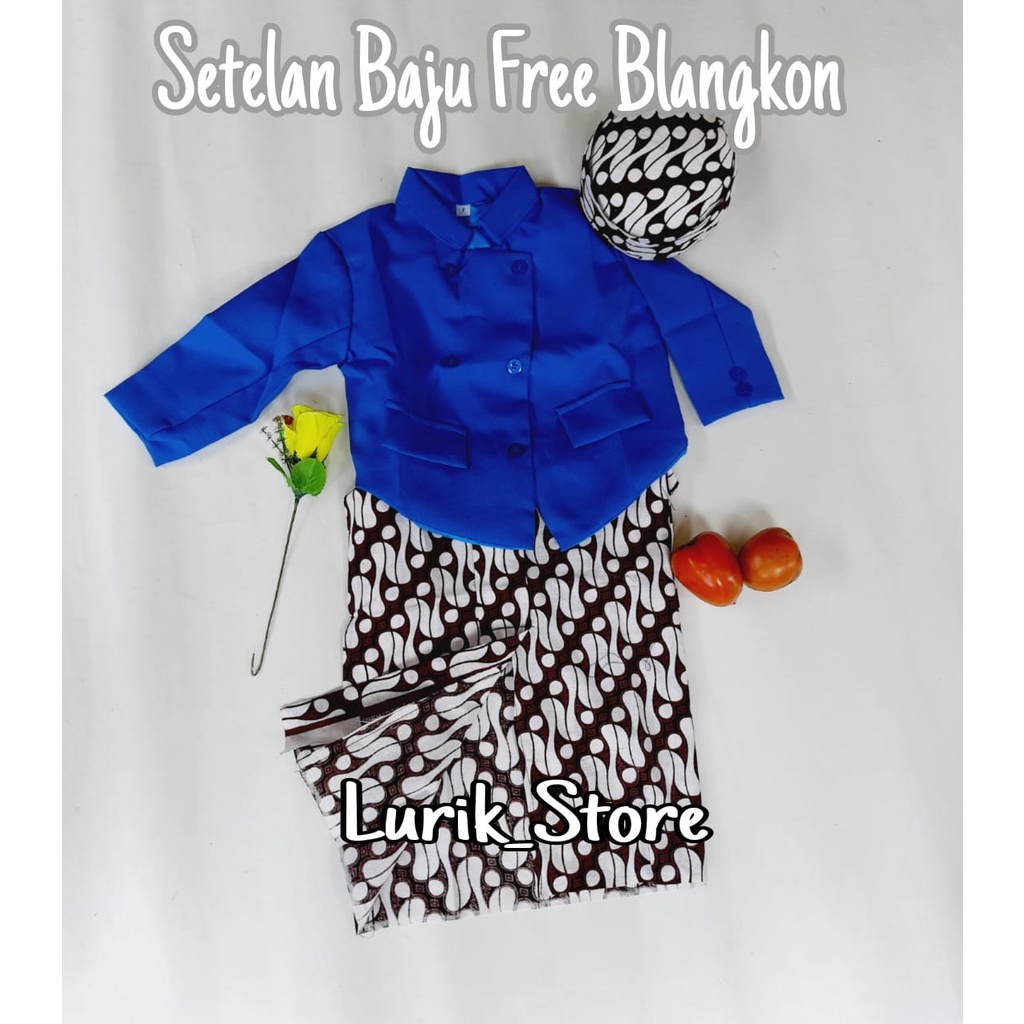 Baju Beskap Anak Bayi - Usia 2tahun  /  Beskap bayi laki laki - Setelan Baju Adat Jawa Anak - Tedak 