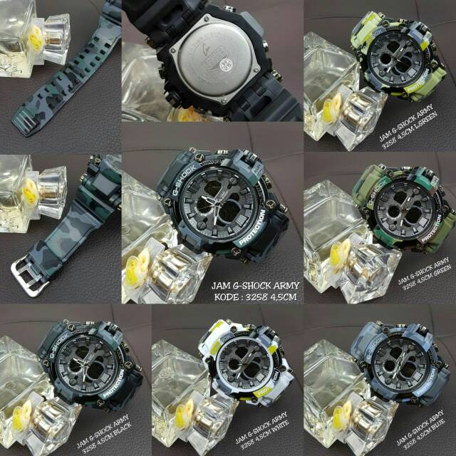 NEW ARRIVAL JAM CASIO G-SHOCK ARMY 3258 002 BRANDED IMPORT BATAM