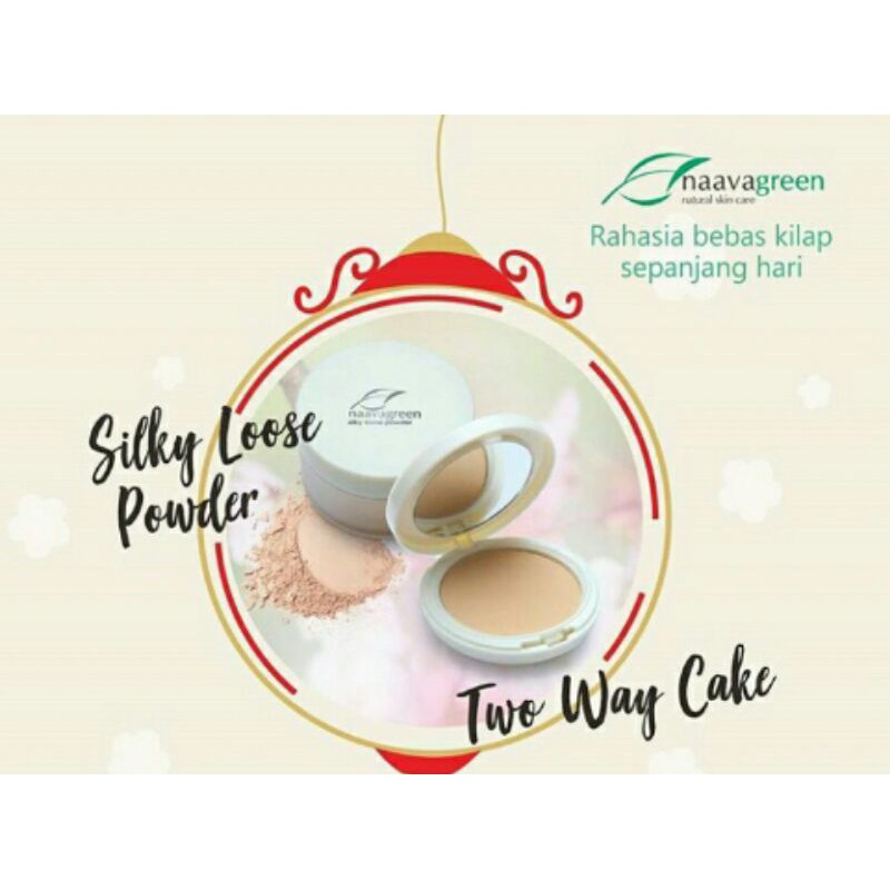 SlLKY LOOSE POWDER & COMPACT POWDER BY.NAAVAGREEN SKIN CARE