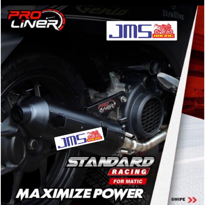 knalpot standar racing proliner original mio m3 soul gt 125 nmax old nmax new vario125/150 old/new beat fi beat street beat new genio scoopy