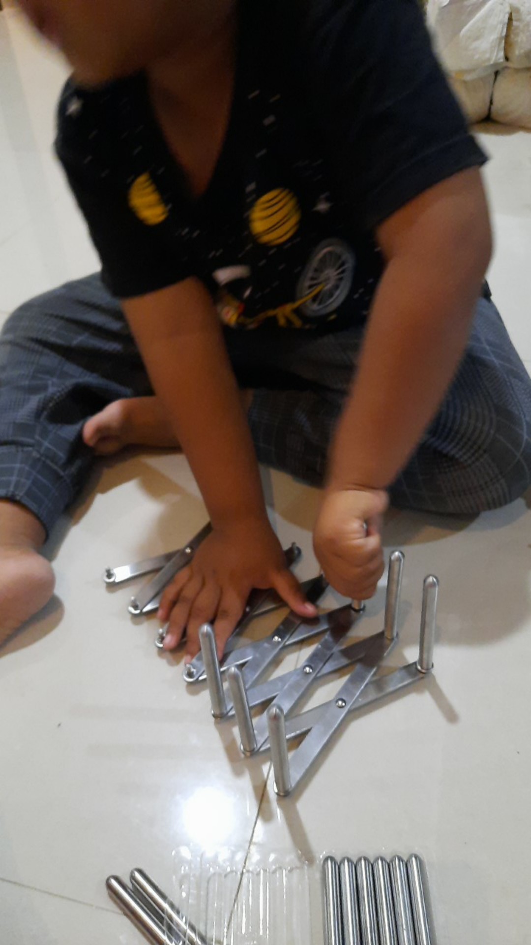 Ready V4r13r4 Pot Lid Organizer, Penyusun Penutup Panci Stainless Steel - Dapat Menyesuaikan Panjang