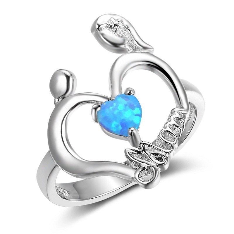 New jewelry European and American fashion mom mother's day opal ring