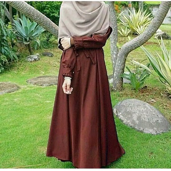 GAMIS BALOTELLI POLOS BUSUI LENGAN REMPEL / Gamis Muslimah murah / Dress Rempel