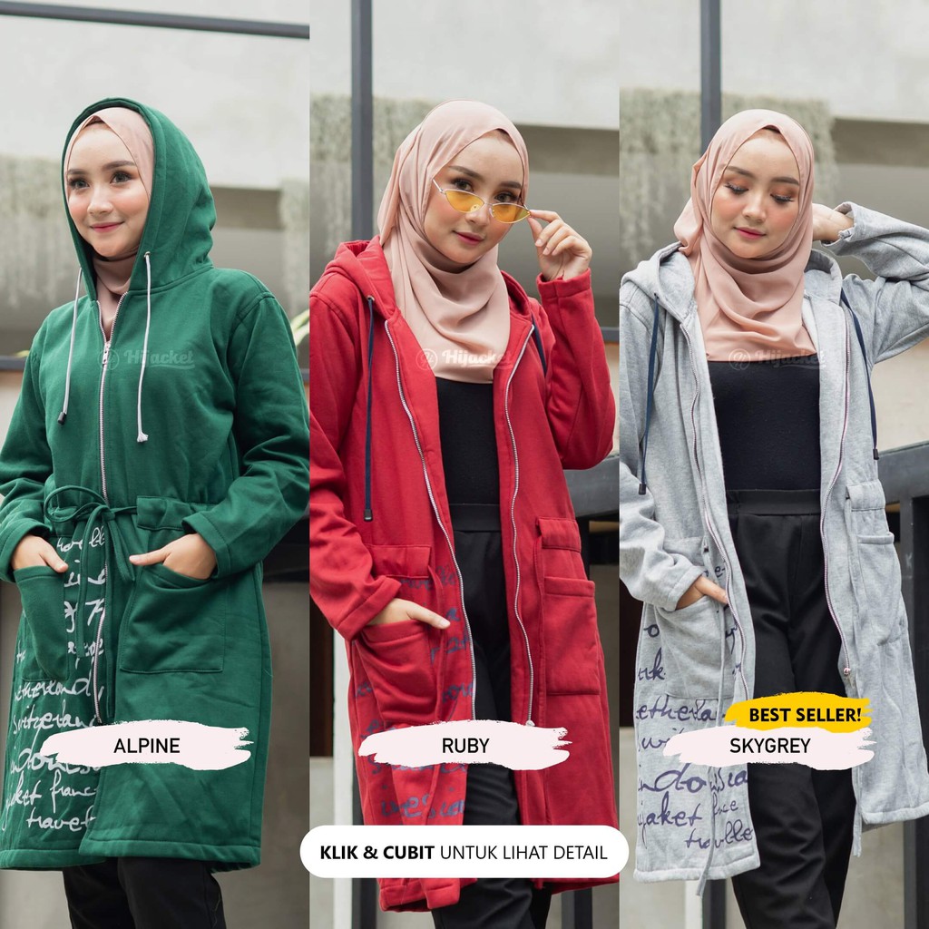 ✅Beli 1 Bundling 3✅ Hijacket URBANASHION Original Jacket Hijaber Jaket Wanita Muslimah Azmi Hijab