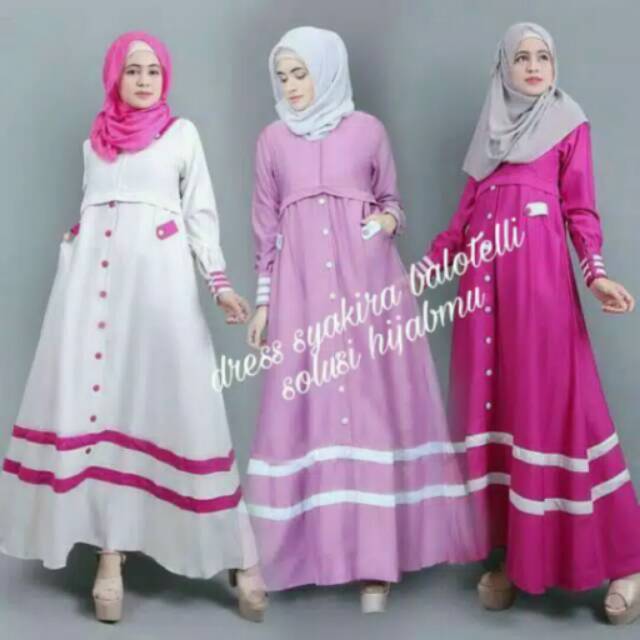 Dress maxi/ gamis /gamis baloteli / dress maxi baloteli/dress muslim