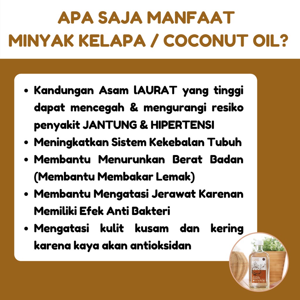 VCO Coconut Oil VCO Virgin Coconut Oil Minyak Kelapa Murni Asli Organik Minyak Kelapa VCO 100% Murni
