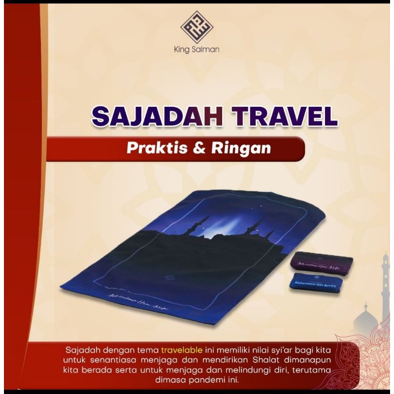 Sajadah Travel / Sajadah Lipat / Sajadah Saku *Premium Pocket Sajadah* - Custom Nama
