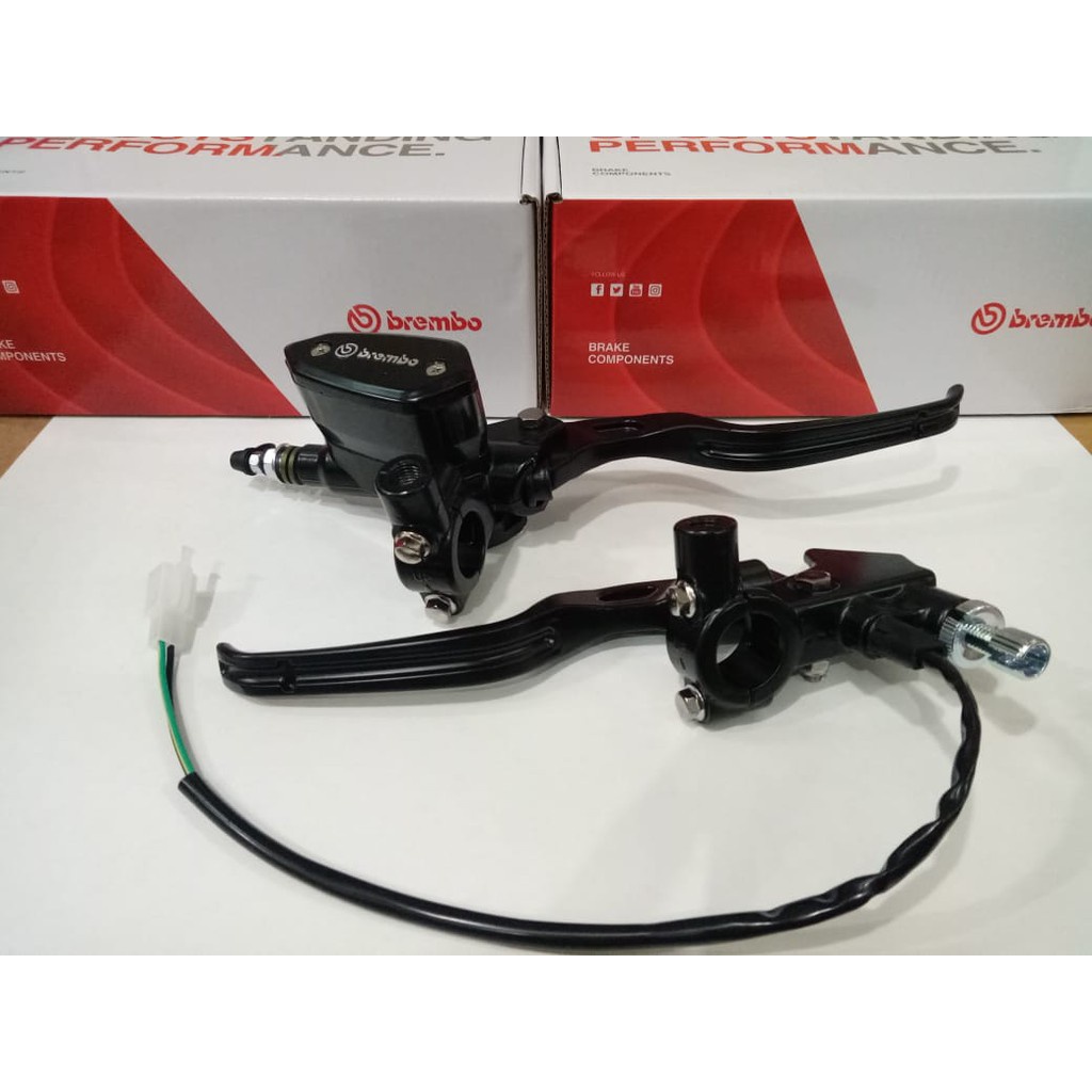 Master rem set kanan kiri Brembo MODEL RCB Tabung Oval 14MM Vixion Ninja Satria fu Sonic150 R15