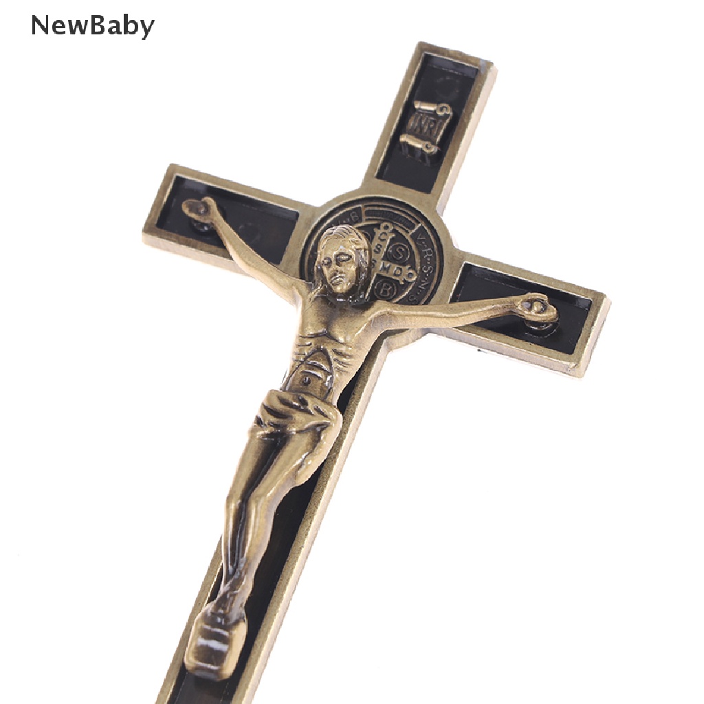 Newbaby 1Pc Kalung Rosario Desain Salib Yesus Gaya Katolik Untuk Dekorasi Gereja