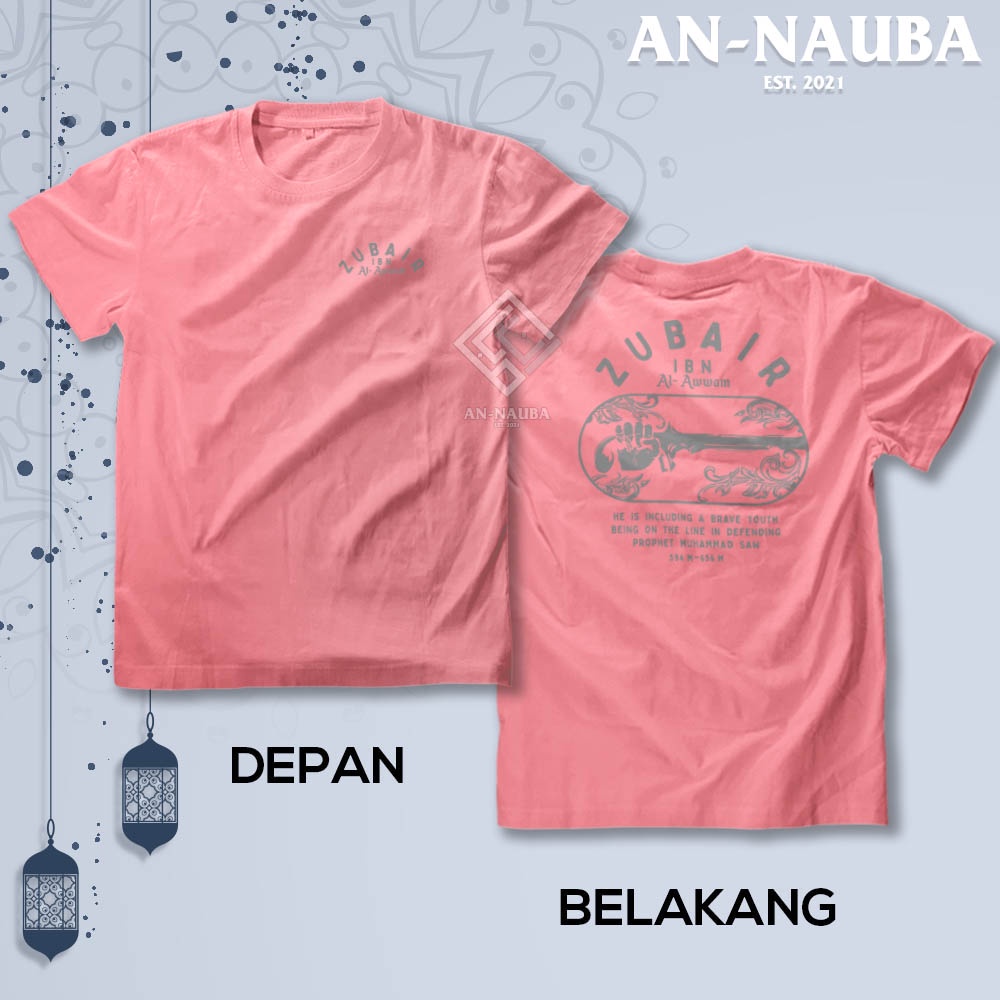Kaos Dakwah Islami Sahabat Nabi / ZUBAIR IBN AL AWWAM TSHIRT / Baju Distro Santri Muslim [AN-6514]-6