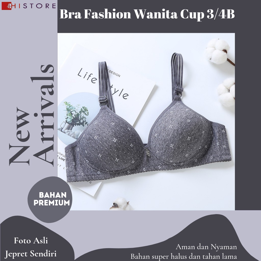 [HI] Bra BH FASHION Wanita CUP 3/4B Bra wanita Premium BH Busa Tipis Tanpa Kawat Sangat Nyaman A7