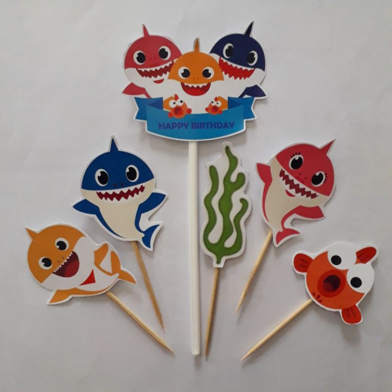 TOPPER CAKE HAPPY BIRTHDAY BABY SHARK