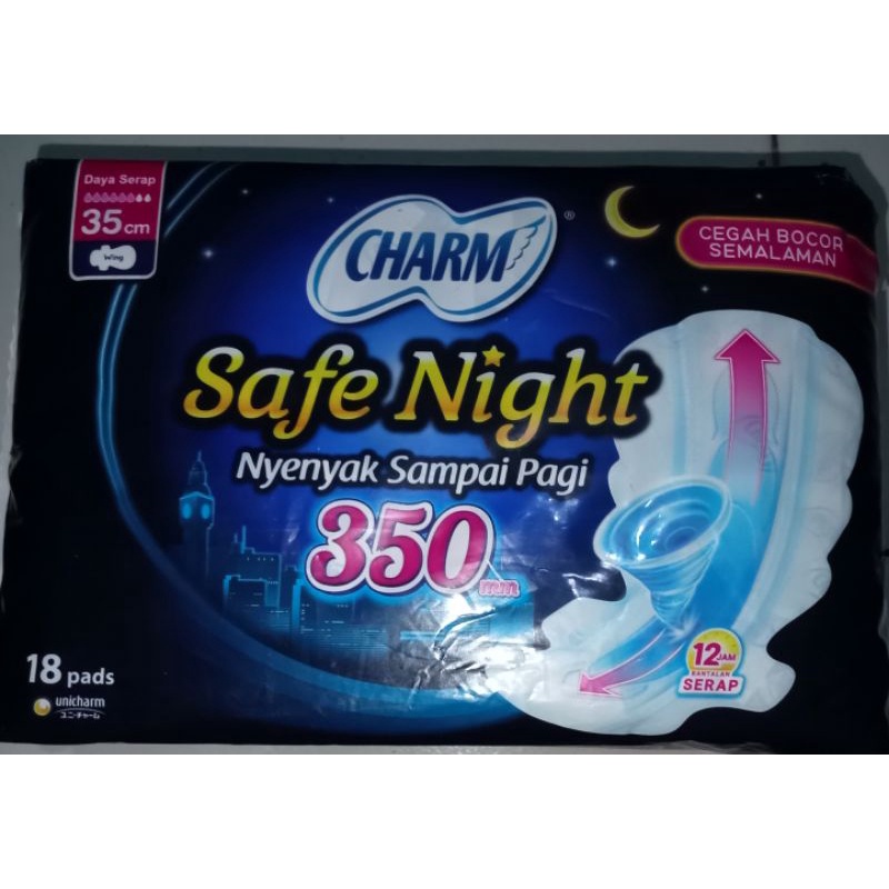 Charm safe night 35 cm 18 pads