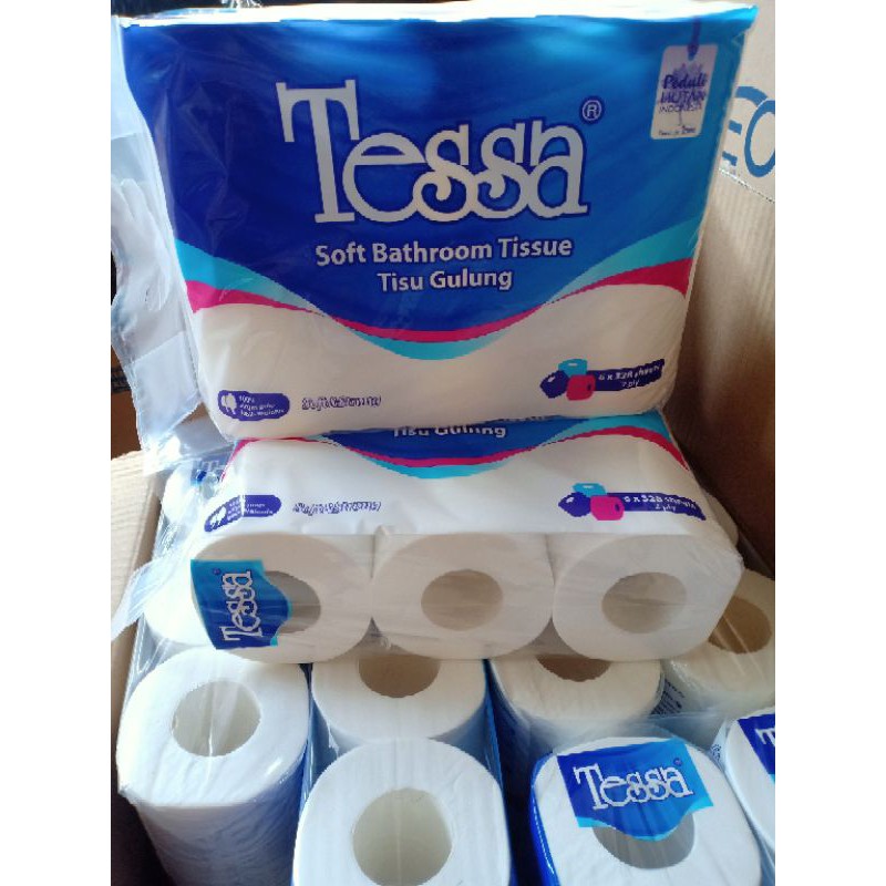 Tissue toilet TESSA 6 roll x 328s / tisue wc gulung tesa 6roll 2ply / tisu bathroom lembut